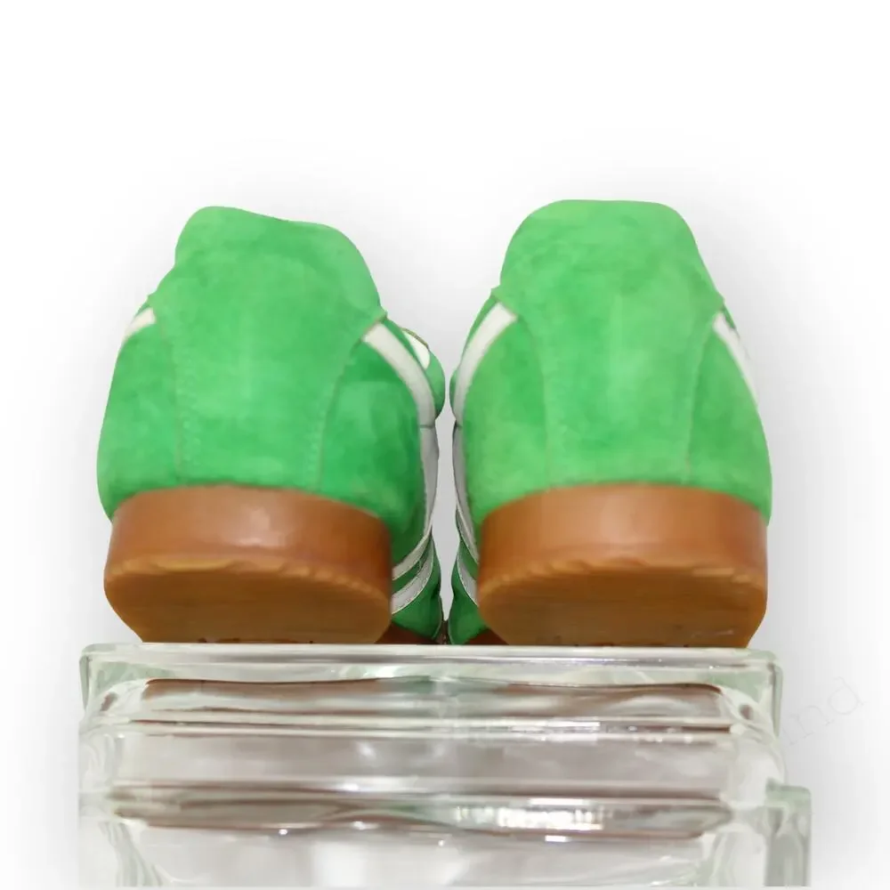 EU 43 Gola Harrier Premium Suede Retro Trainer Sneaker KellyGreen GumSole - Picture 10 of 12